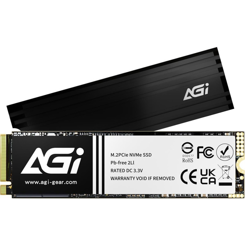 Накопичувач SSD 1Tb AGI AI828 M.2 2280 PCIe Gen 4x4 NVMe 1.4 3D NAND (AGI1T0G44AI828-CB)