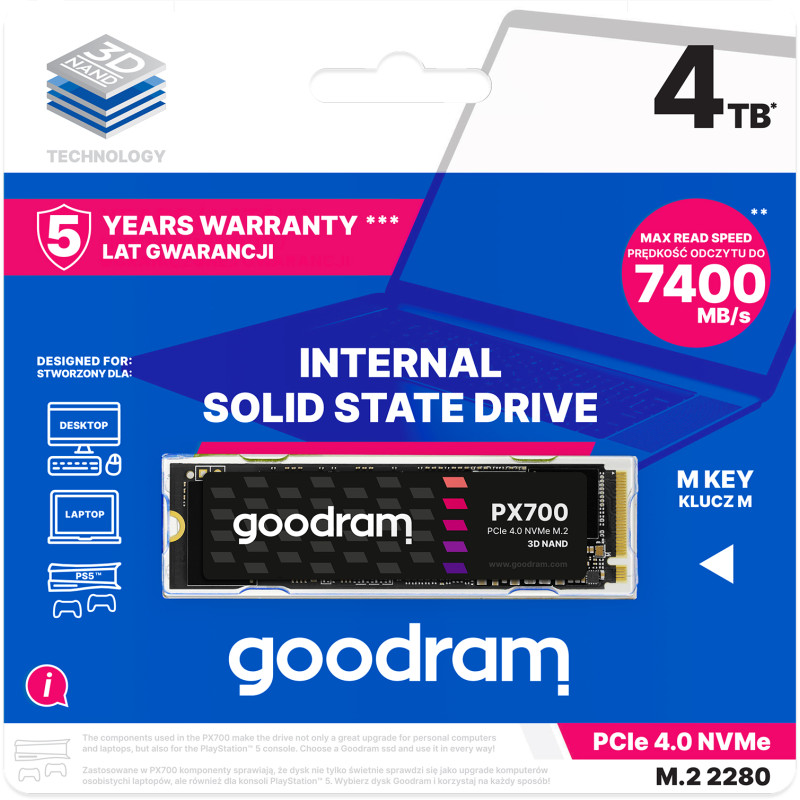 SSD накопичувач GOODRAM PX700 4 TB (SSDPR-PX700-04T-80)
