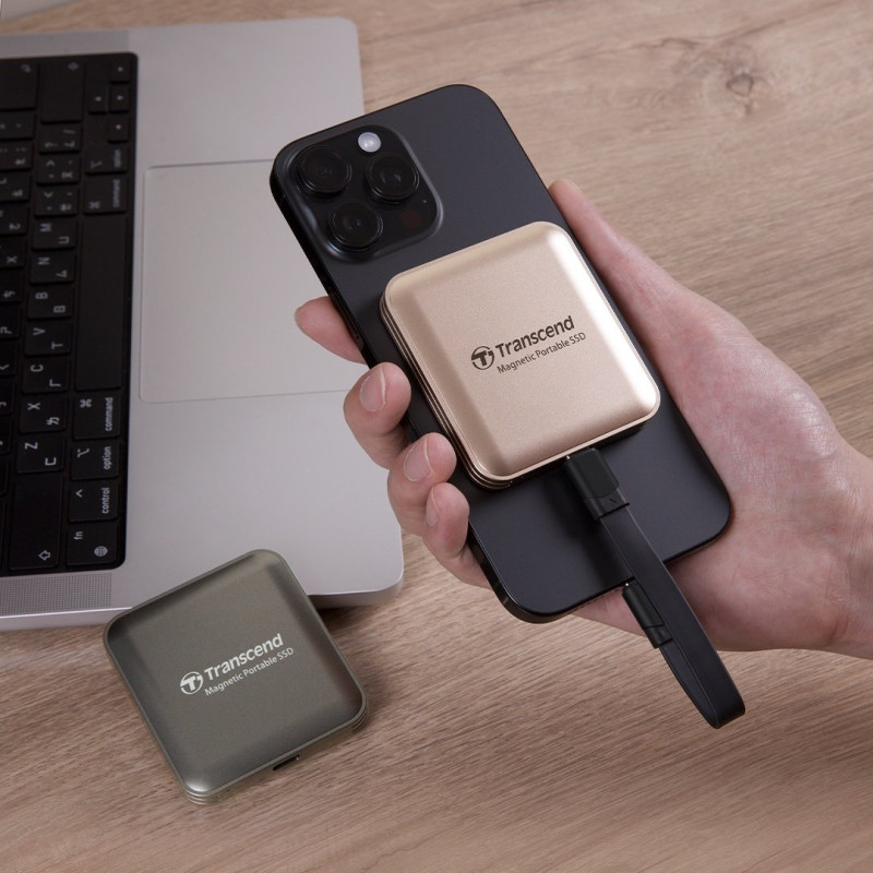 Накопичувач SSD Transcend ESD420 2TB USB Type-C 3D NAND TLC Champagne Gold (TS2TESD420G)