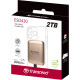 Накопичувач SSD Transcend ESD420 2TB USB Type-C 3D NAND TLC Champagne Gold (TS2TESD420G)