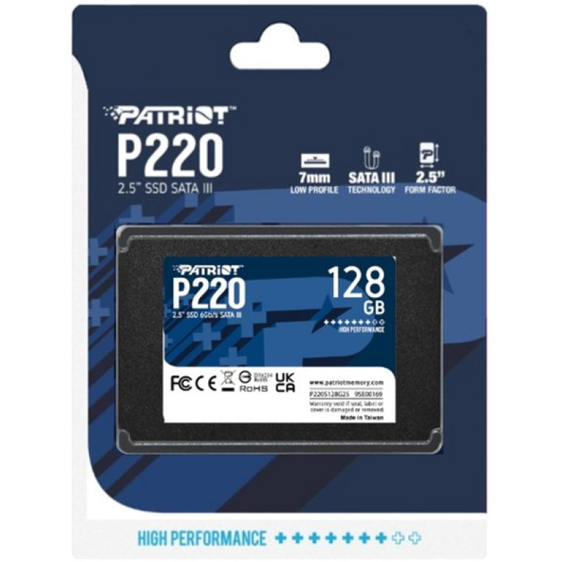 Накопичувач SSD Patriot 128GB P220 2.5
