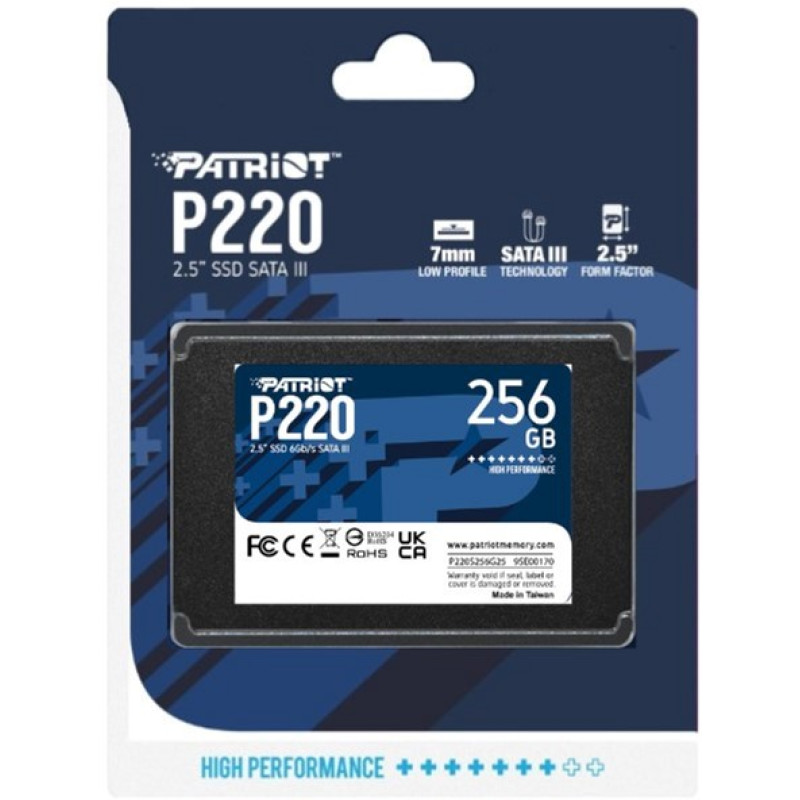 Накопичувач SSD Patriot 256GB P220 2.5