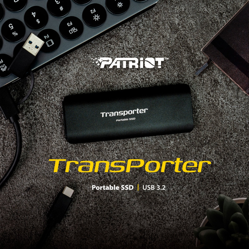 Накопичувач SSD Patriot Transporter 512GB USB 3.2 Type-C Black (PTP512GPEC)