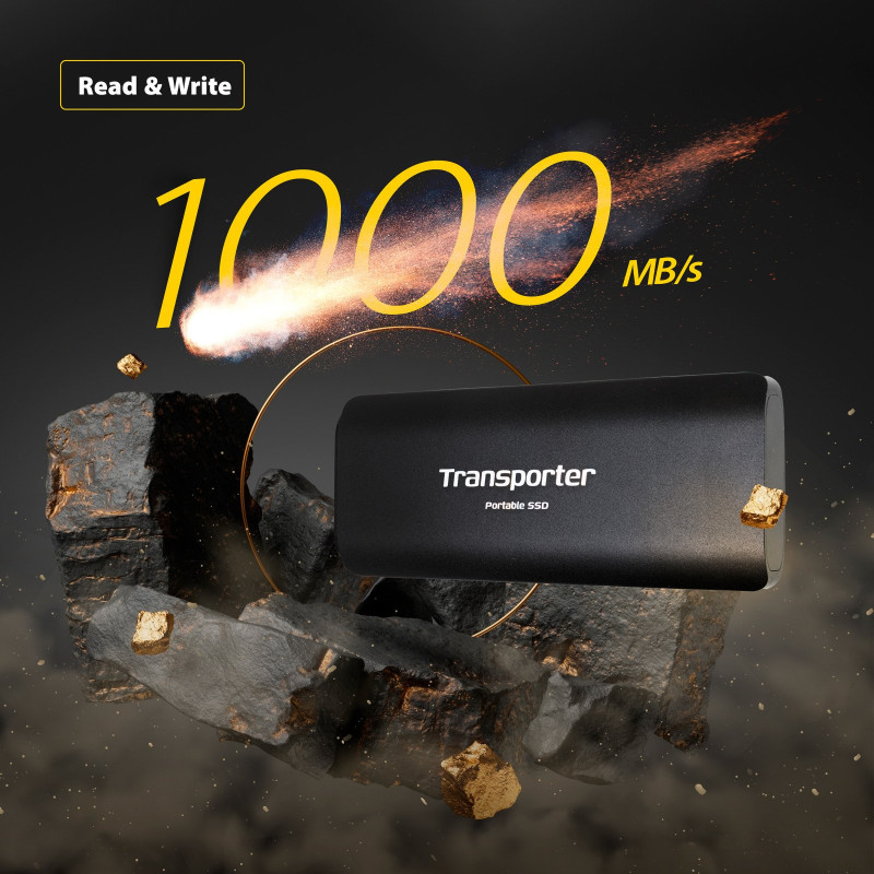 Накопичувач SSD Patriot Transporter 512GB USB 3.2 Type-C Black (PTP512GPEC)