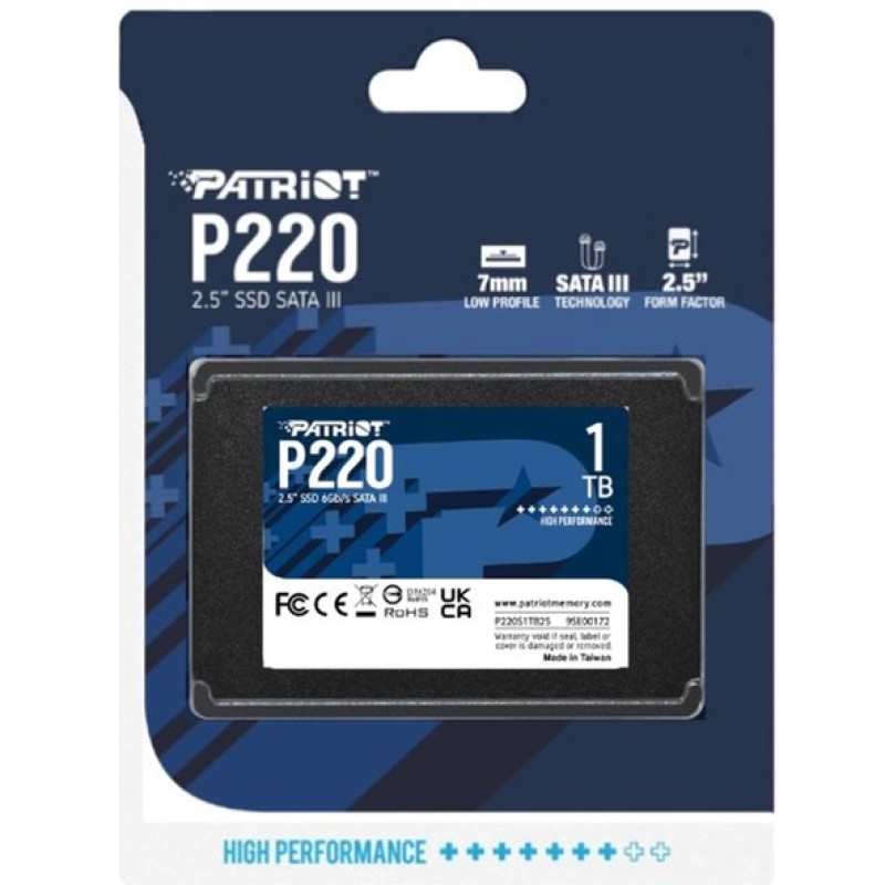 Накопичувач SSD Patriot 1TB P220 (P220S1TB25)