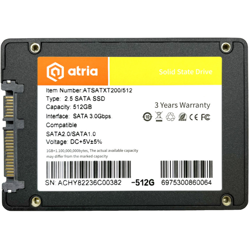 Накопичувач SSD Atria XT200 512 GB (ATSATXT200/512)