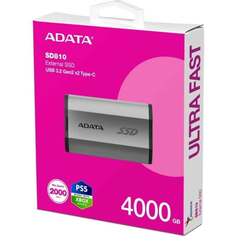 Накопичувач SSD ADATA USB 3.2 4TB (SD810-4000G-CSG)