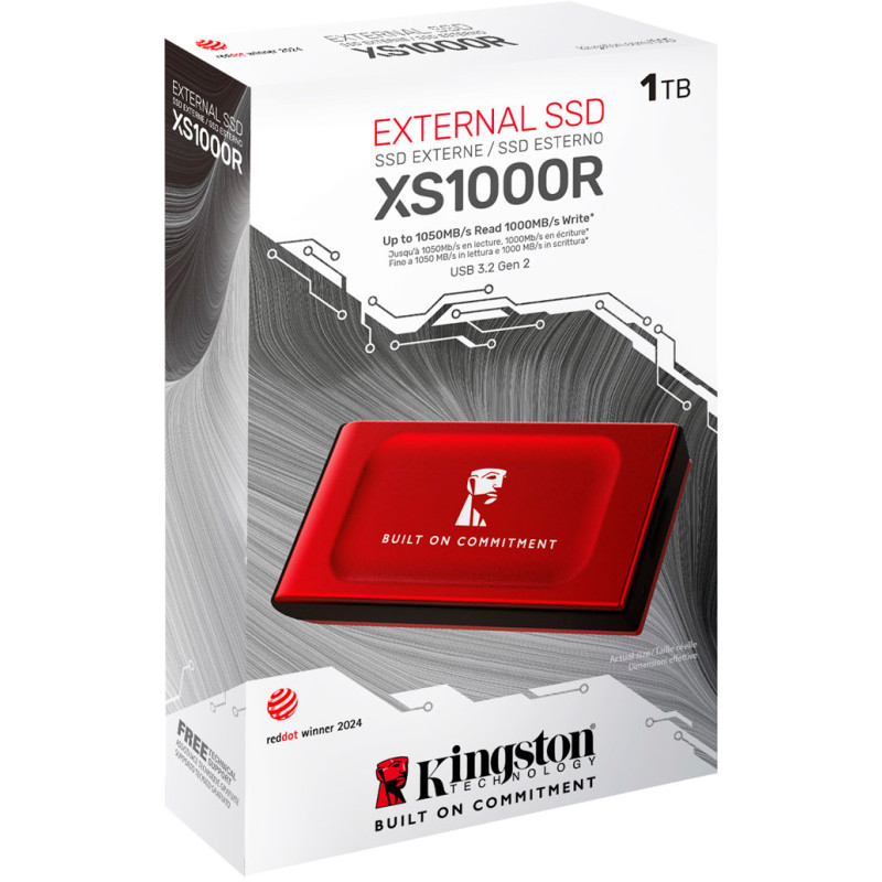 Накопичувач SSD Kingston USB 1.0ТB SXS1000 BoC Red (SXS1000R/1000GA)