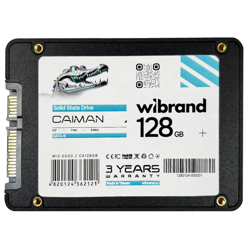SSD накопичувач Wibrand Caiman 128GB 2.5 (WI2.5SSD/CA128GB)