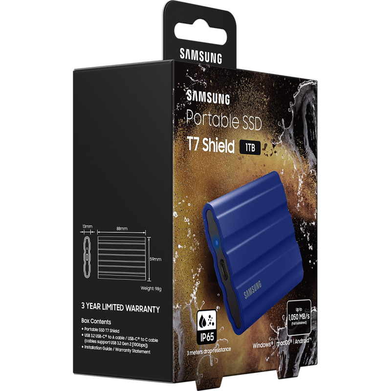 Накопичувач SSD Samsung USB 3.2 1TB T7 Shield (MU-PE1T0R/EU)