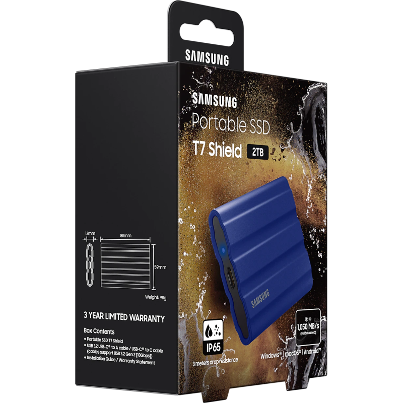Накопичувач SSD Samsung USB 3.2 2TB T7 Shield (MU-PE2T0R/EU)
