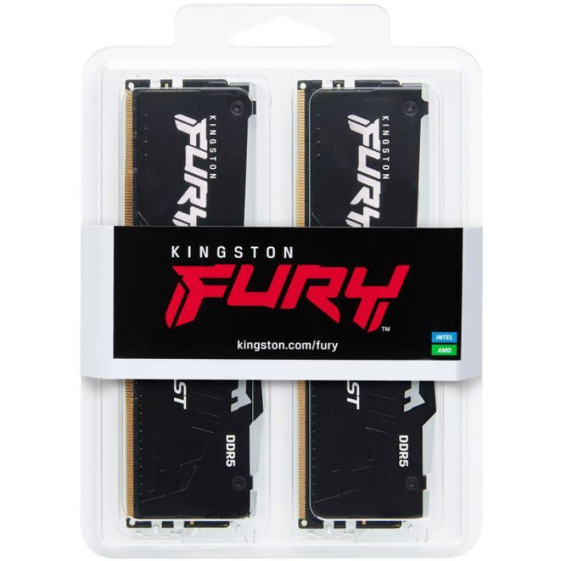 Модуль пам'яті Kingston DDR5 64GB KIT (32GBx2) 6000 FURY Beast RGB (KF560C36BBE2AK2-64)