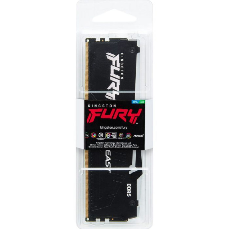 Модуль пам'яті Kingston DDR5 32GB 5600 МГц Beast RGB EXPO Black Fury (ex.HyperX) (KF556C40BB2A-32)