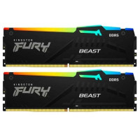 Модуль пам'яті Kingston DDR5 16GB (2x8GB) 5600 MHz FURY Beast RGB Fury (ex.HyperX) (KF556C36BBEAK2-16)