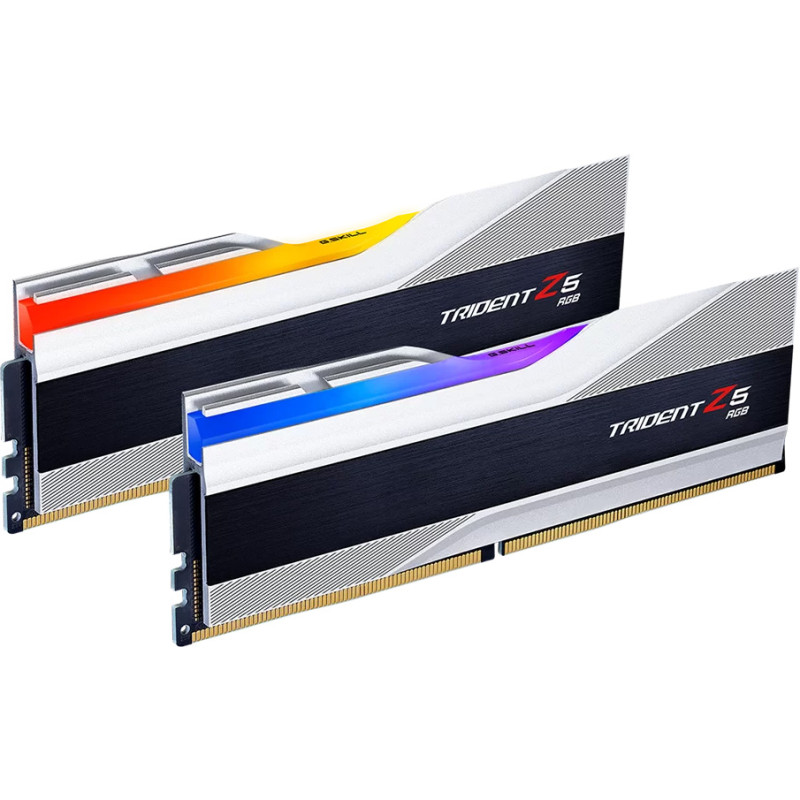 Модуль пам'яті G.Skill DDR5 2x16GB/8000 Trident Z5 RGB Silver (F5-8000J3848H16GX2-TZ5RS)