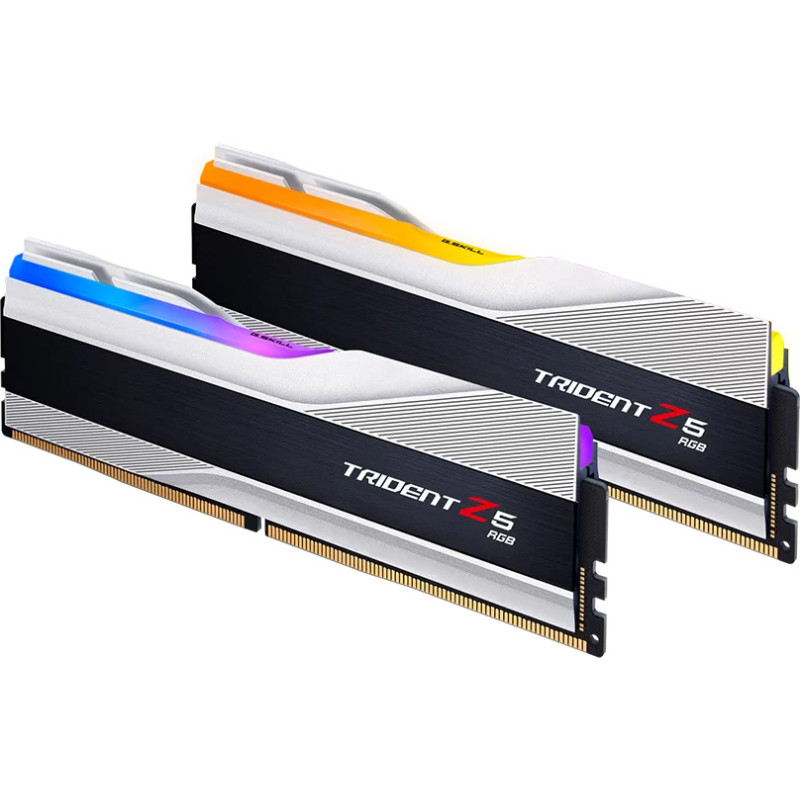Модуль пам'яті G.Skill DDR5 2x16GB/8000 Trident Z5 RGB Silver (F5-8000J3848H16GX2-TZ5RS)