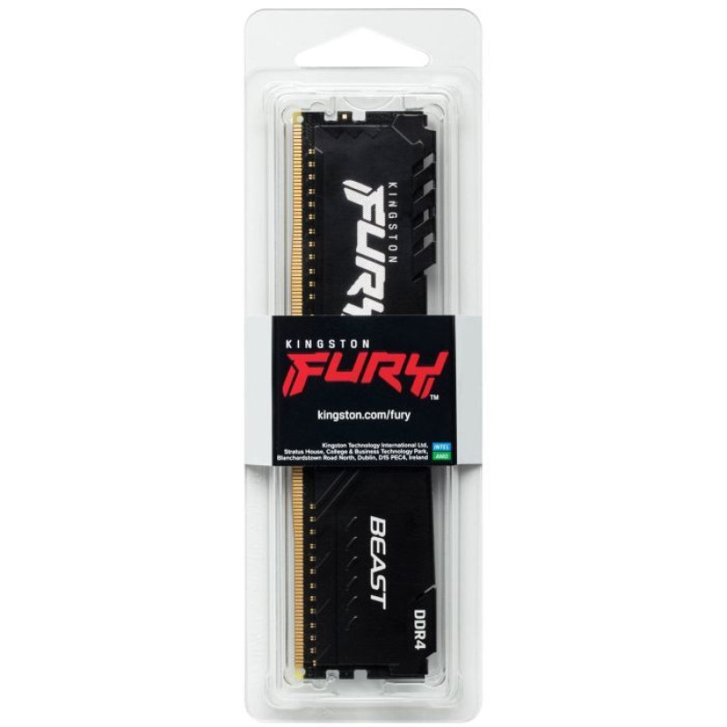 Модуль пам'яті Kingston DDR4 16GB/3200 Fury Beast Black (KF432C16BB1/16WP)