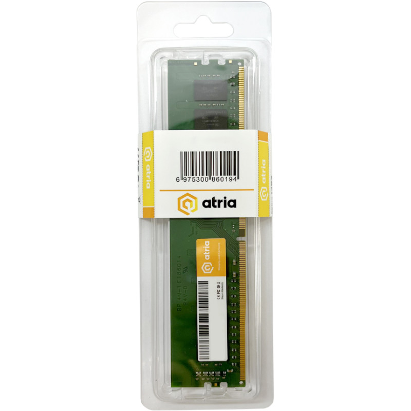 Модуль пам'яті Atria DDR4 8GB 3200MHz (UAT43200CL22K1/8)