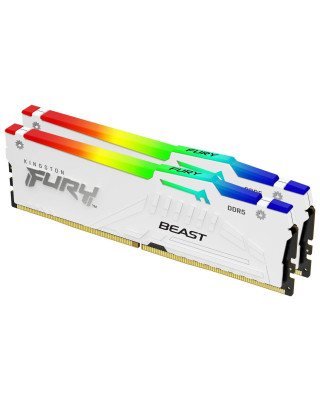 Модуль пам'яті Kingston DDR5 32GB (2x16GB) 6400 MHz Beast White RGB EXPO Fury (ex.HyperX) (KF564C32BWEAK2-32)