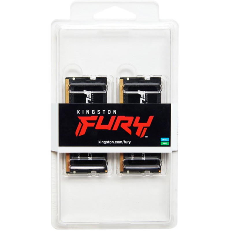 Модуль пам'яті Kingston Fury DDR5 SO-DIMM 32GB 2x16GB 4800MHz Impact (KF548S38IBK2-32)
