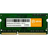 Модуль пам'яті ATRIA SoDIMM DDR3 4GB 1600MHz (UAT31600CL11SK1/4)