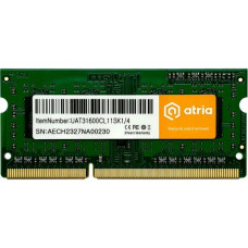 Модуль пам'яті ATRIA SoDIMM DDR3 4GB 1600MHz (UAT31600CL11SK1/4)