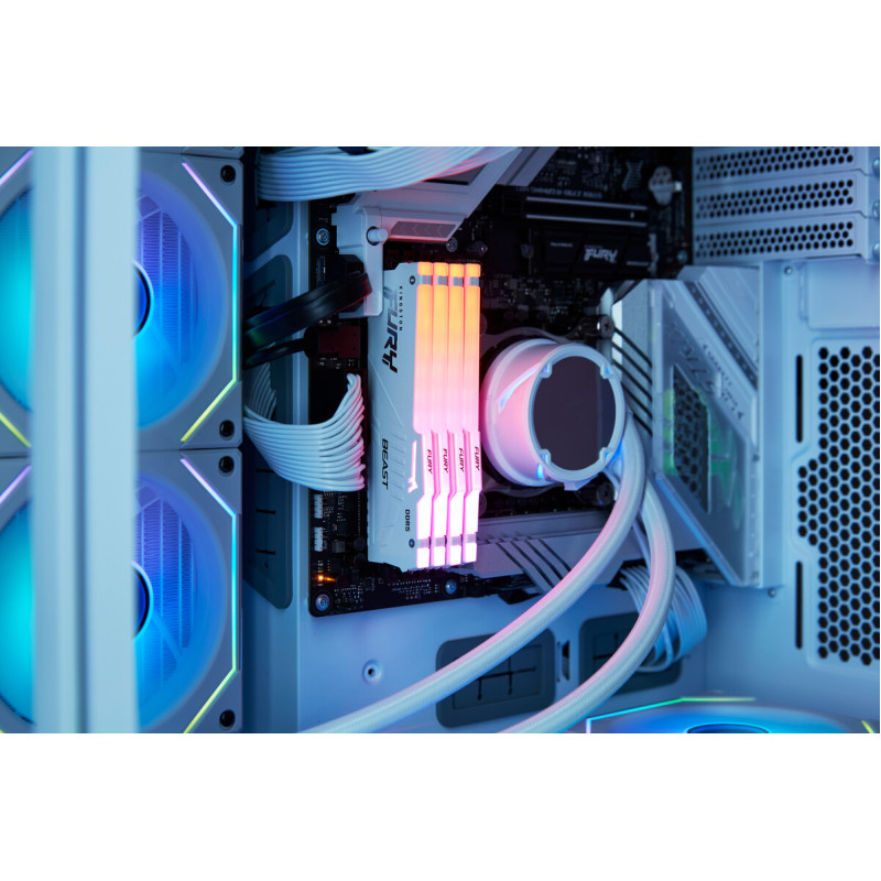 Модуль пам'яті Kingston DDR5 64GB (2x32GB) 6400 MHz Beast White RGB EXPO Fury (ex.HyperX) (KF564C32BWEAK2-64)