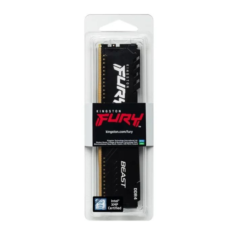 Модуль пам'яті Kingston DDR4 8GB 3200 МГц Beast Black Fury (ex.HyperX) (KF432C16BB/8WP)
