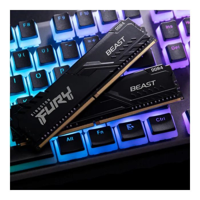 Модуль пам'яті Kingston DDR4 8GB 3200 МГц Beast Black Fury (ex.HyperX) (KF432C16BB/8WP)