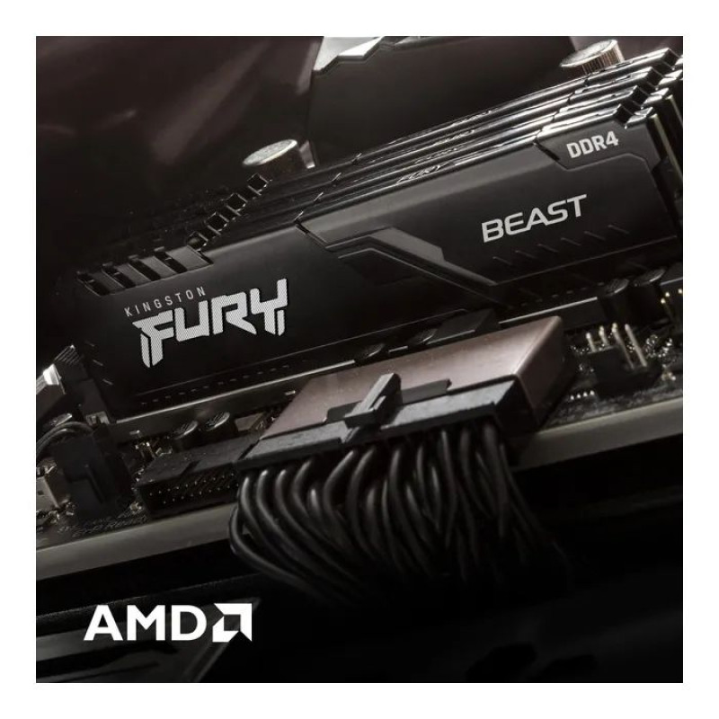Модуль пам'яті Kingston DDR4 8GB 3200 МГц Beast Black Fury (ex.HyperX) (KF432C16BB/8WP)
