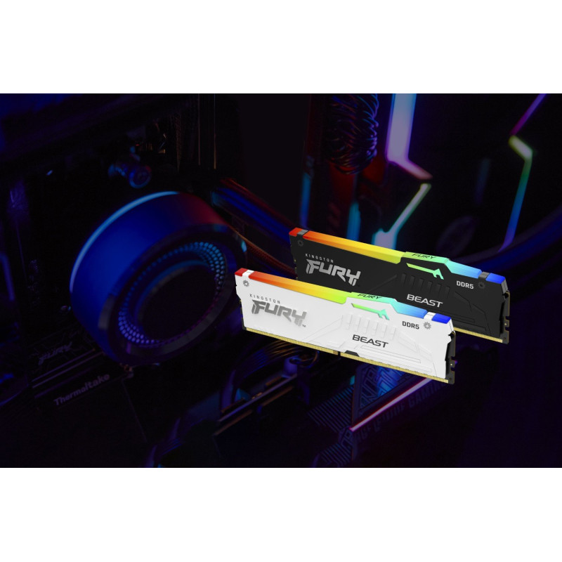 Модуль пам'яті Kingston DDR5 16GB 6000 MHz Beast White RGB EXPO Fury (ex.HyperX) (KF560C36BWE2A-16)