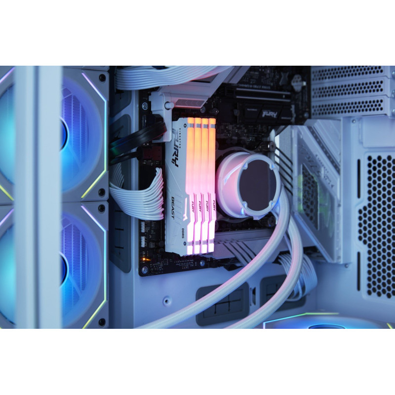 Модуль пам'яті Kingston DDR5 16GB 6000 MHz Beast White RGB EXPO Fury (ex.HyperX) (KF560C36BWE2A-16)