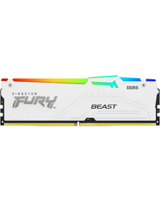 Модуль пам'яті Kingston DDR5 16GB 6000MHz Beast White RGB Fury (ex. HyperX) (KF560C30BWEA-16)