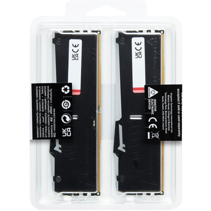 Модуль пам'яті Kingston DDR5 16GB (2x8GB) 5200 MHz FURY Beast RGB Fury (ex.HyperX) (KF552C40BBAK2-16)