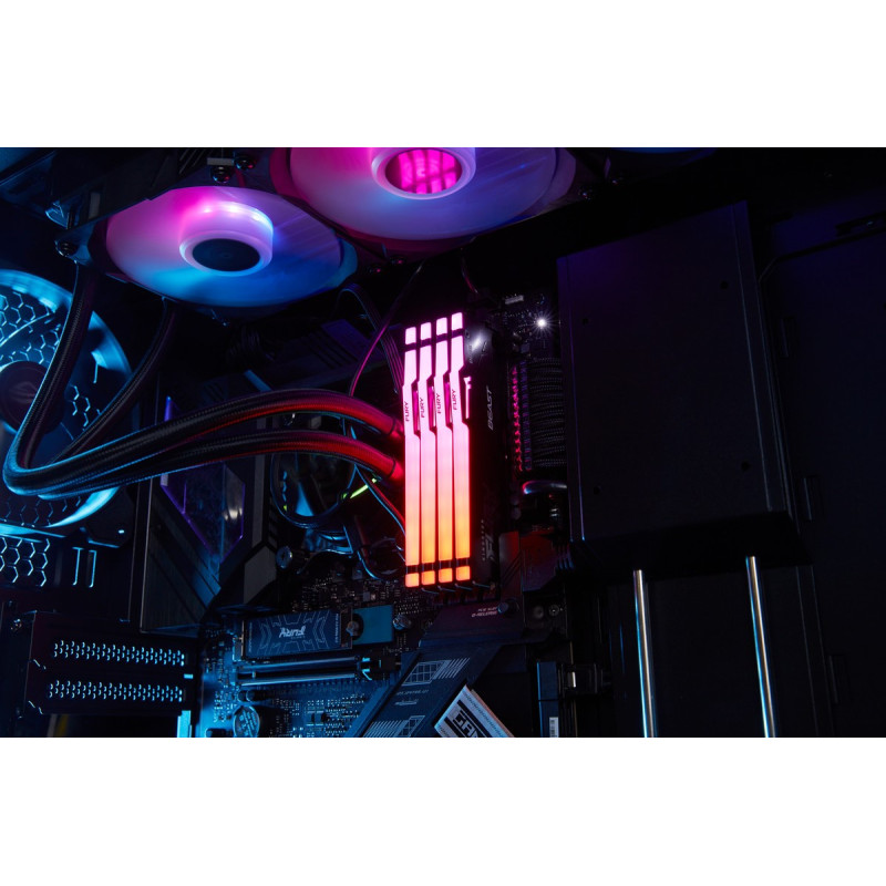 Модуль пам'яті Kingston DDR5 16GB (2x8GB) 5200 MHz FURY Beast RGB Fury (ex.HyperX) (KF552C40BBAK2-16)