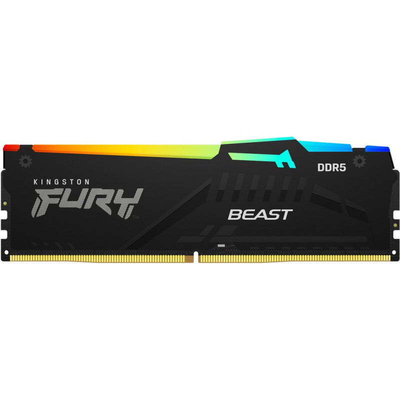 Модуль пам'яті Kingston Fury (ex.HyperX) DDR5 16GB 5600MHz FURY Beast RGB (KF556C40BBA-16)