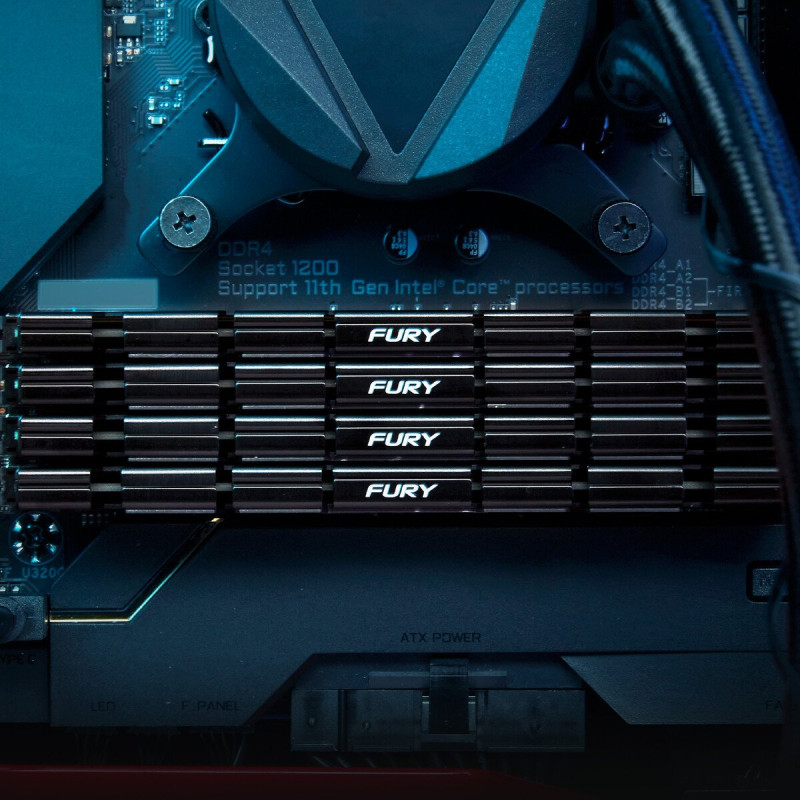 Модуль пам'яті Kingston DDR4 16GB (2x8GB) 3200 MHz Fury Renegade Black Fury (ex.HyperX) (KF432C16RB2K2/16)