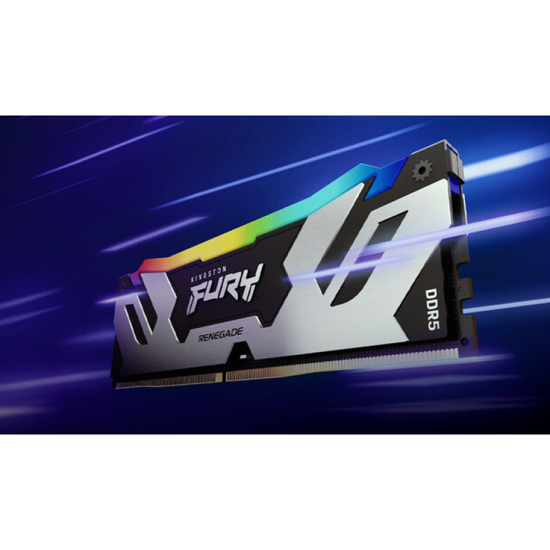 Модуль пам'яті Kingston Fury (ex. HyperX) DDR5 32GB (2x16GB) 6400 MHz Renegade Silver RGB (KF564C32RSAK2-32)