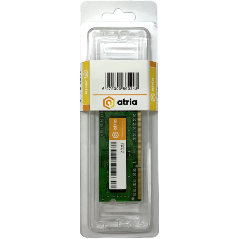 Модуль пам'яті Atria 8 GB SO-DIMM DDR3 1600 MHz (UAT31600CL11SLK1/8)