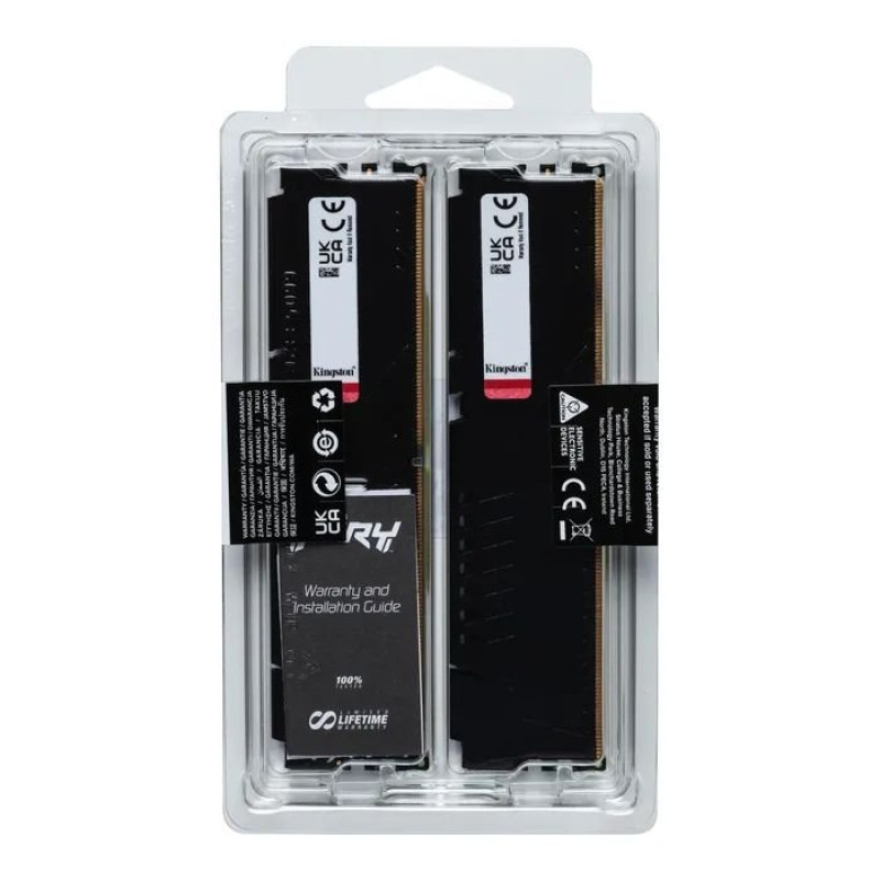 Модуль пам'яті Kingston DDR5 64GB (2x32GB) 5200MHz Beast Black Fury (ex.HyperX) (KF552C40BB2K2-64)