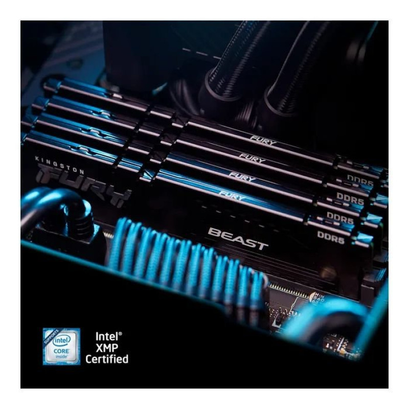 Модуль пам'яті Kingston DDR5 64GB (2x32GB) 5200MHz Beast Black Fury (ex.HyperX) (KF552C40BB2K2-64)