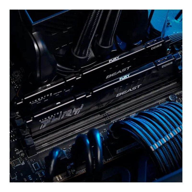 Модуль пам'яті Kingston DDR5 64GB (2x32GB) 5200MHz Beast Black Fury (ex.HyperX) (KF552C40BB2K2-64)