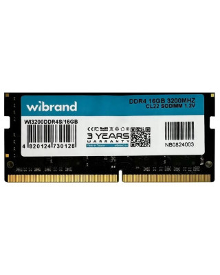 Модуль пам'яті Wibrand SODIMM DDR4 16GB 3200MHz CL22 (WI3200DDR4S/16GB)