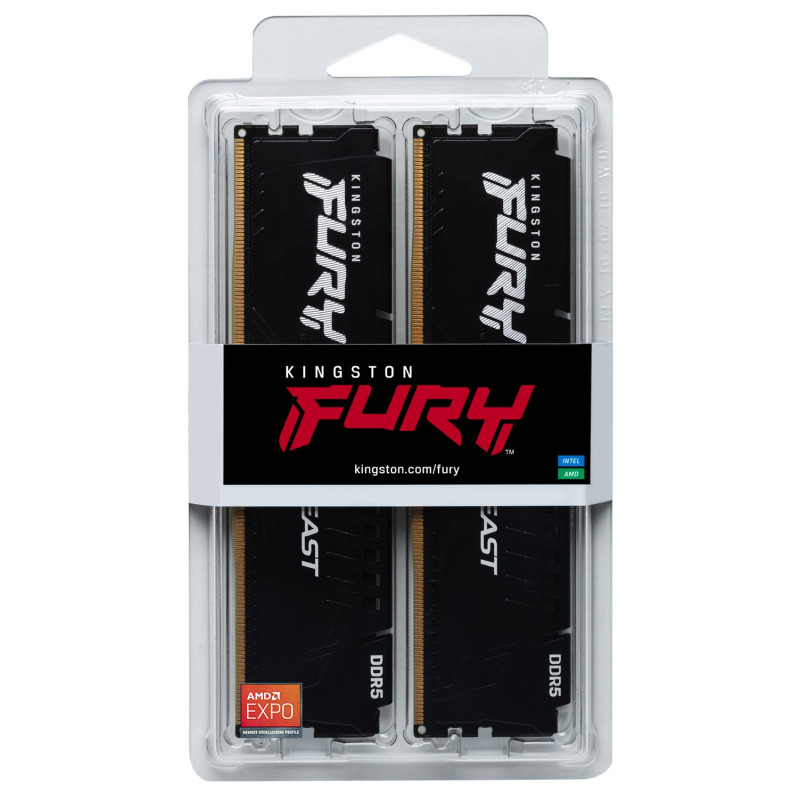 Модуль пам'яті Kingston DDR5 16GB (2x8GB) 5600 МГц Beast Fury (ex.HyperX) (KF556C36BBEK2-16)