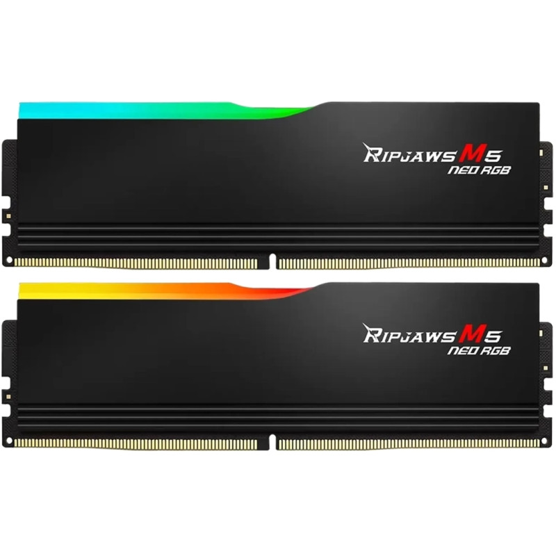 Модуль пам'яті G.Skill RIPJAWS M5 NEO RGB BLACK DDR5-6000 64GB (2x32GB) (F5-6000J3040G32GX2-RM5NRK)