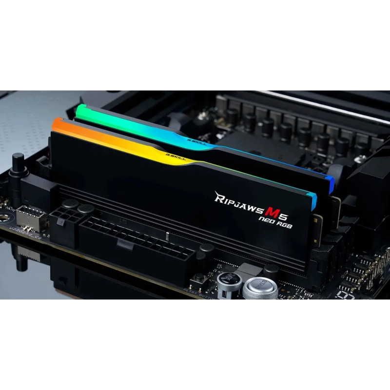 Модуль пам'яті G.Skill RIPJAWS M5 NEO RGB BLACK DDR5-6000 64GB (2x32GB) (F5-6000J3040G32GX2-RM5NRK)