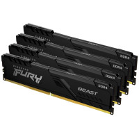 Модуль пам'яті Kingston DDR4 64GB (4x16GB) Fury 3200MHz Beast Black (KF432C16BB1K4/64)
