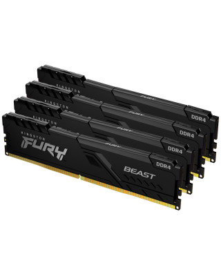 Модуль пам'яті Kingston DDR4 64GB (4x16GB) Fury 3200MHz Beast Black (KF432C16BB1K4/64)