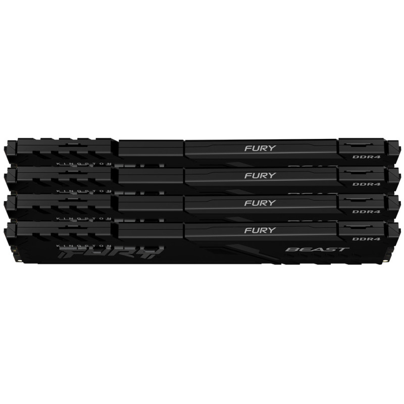 Модуль пам'яті Kingston DDR4 64GB (4x16GB) Fury 3200MHz Beast Black (KF432C16BB1K4/64)