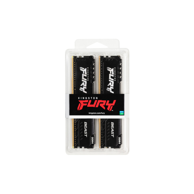 Модуль пам'яті Kingston DDR4 64GB (4x16GB) Fury 3200MHz Beast Black (KF432C16BB1K4/64)